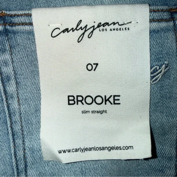 Carly Jeans Brooke Slim Straight Leg Jeans women’s sz 7 Light Wash stretch nwt - Picture 16 of 16